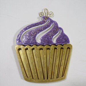 Cupcake Laser Cut Wooden Ornament Hangs